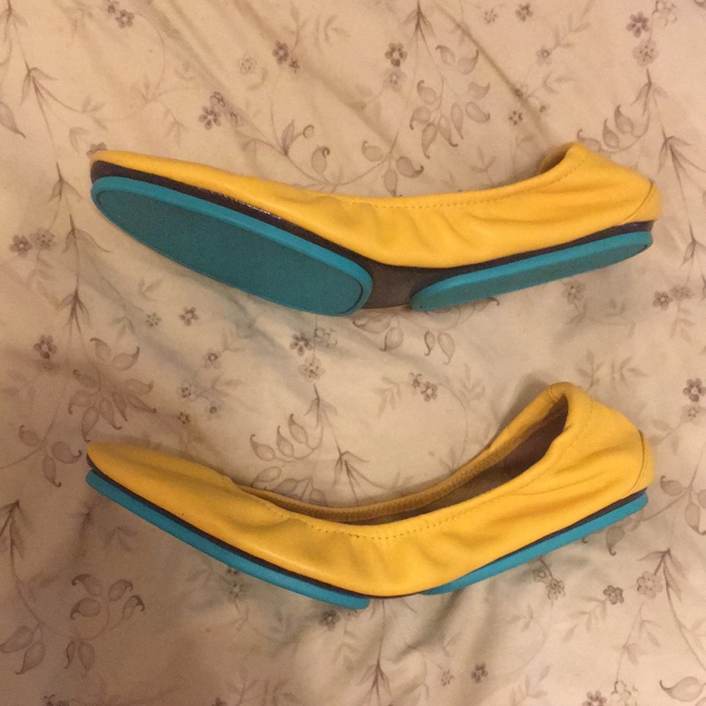 Tieks Mustard Yellow Foldable Ballet Flats - Picture 6 of 7